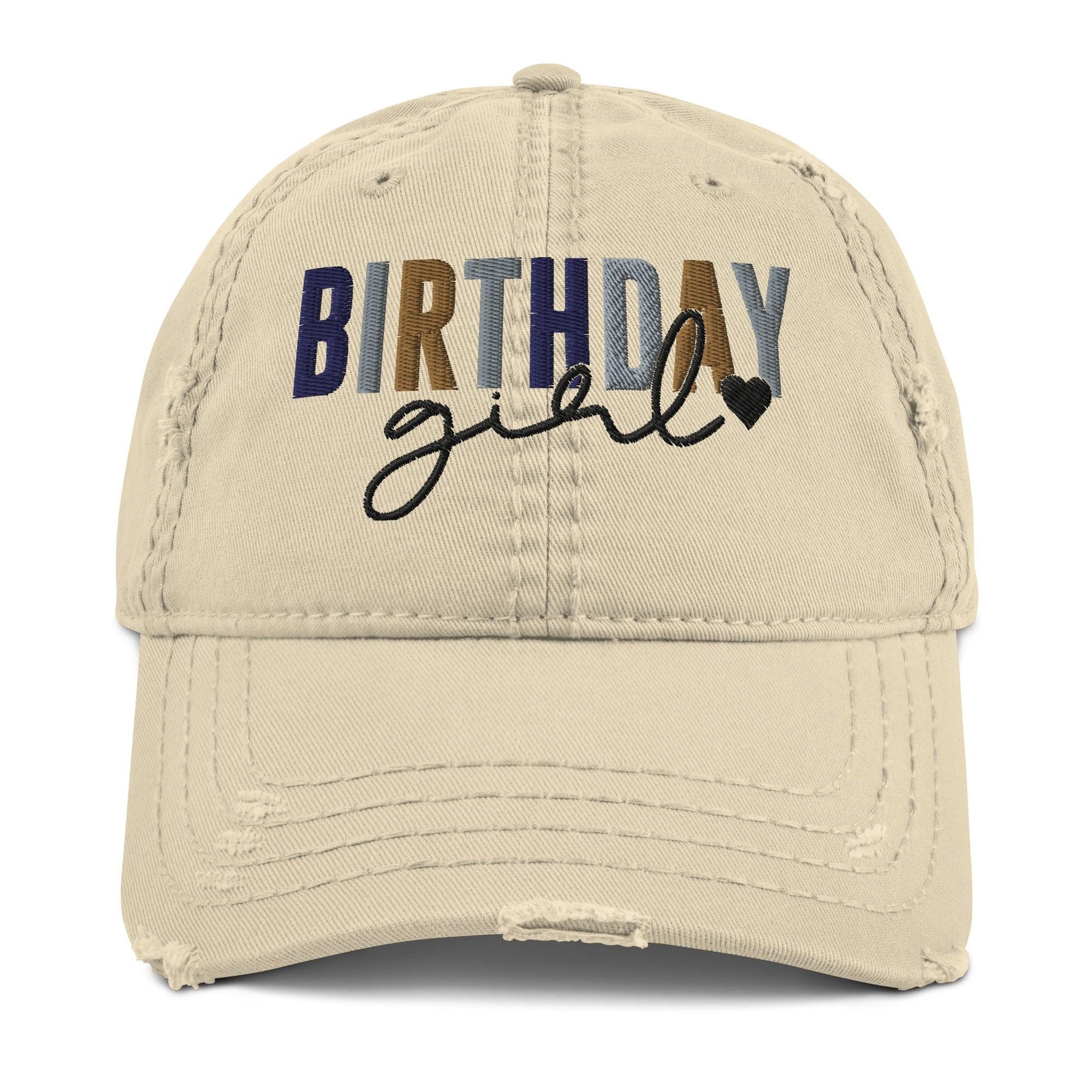 "Birthday Girl" Distressed Dad Hat - Briadanna