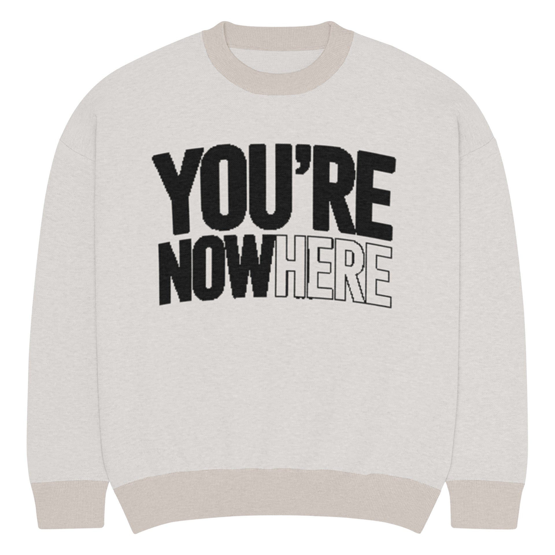 Relaxed fit knitted crew neck sweater - Briadanna