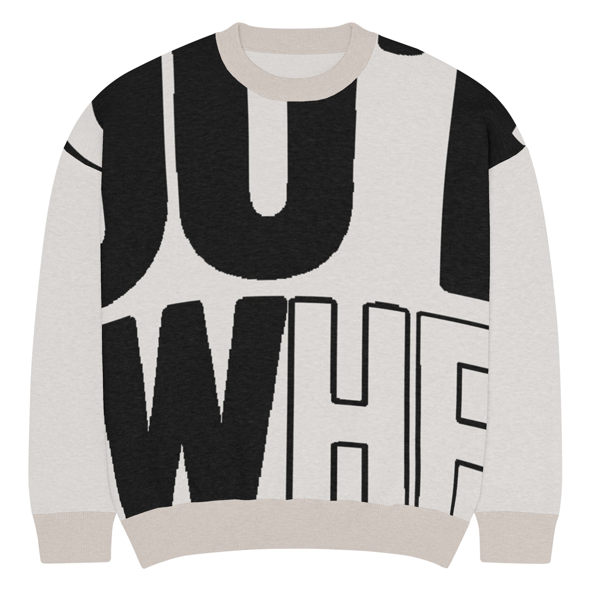 Relaxed fit knitted crew neck sweater - Briadanna