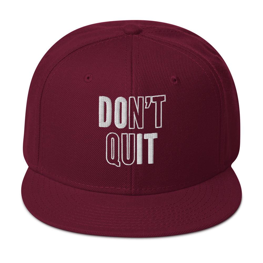 "Don't Quit" Snapback Hat - Briadanna
