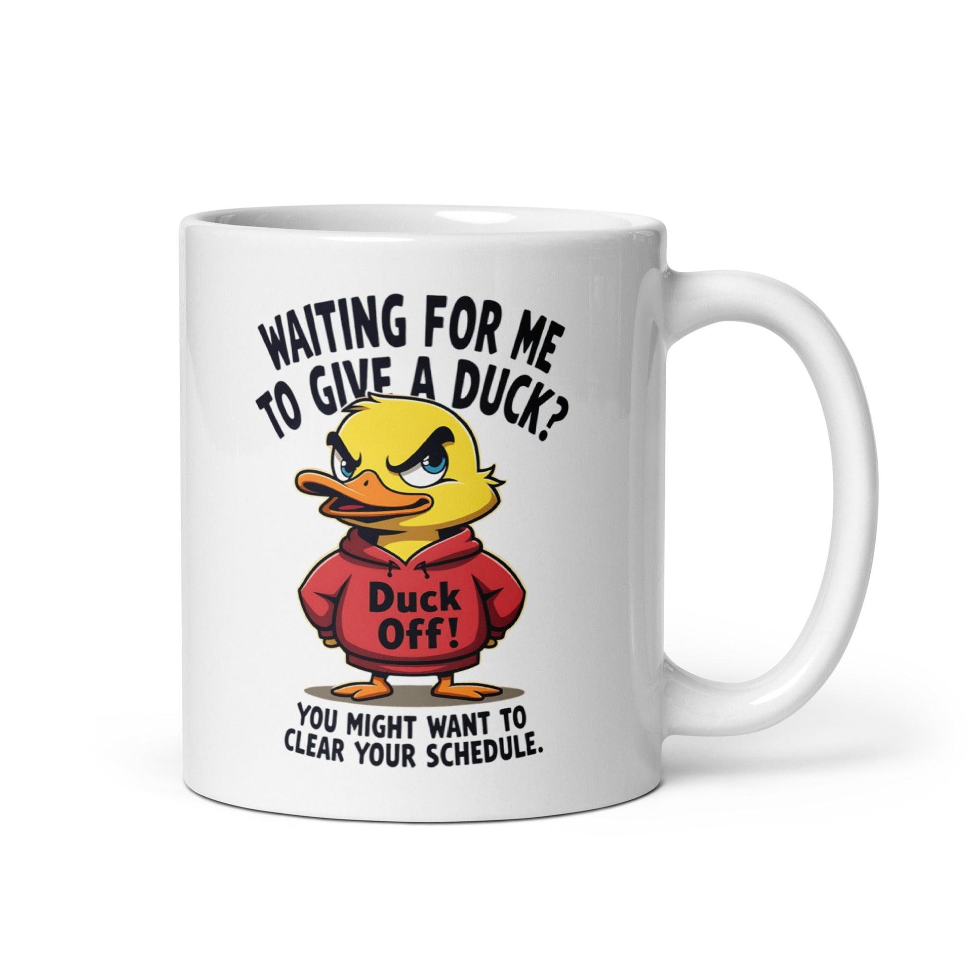 Funny Duck White Glossy Mug - Briadanna