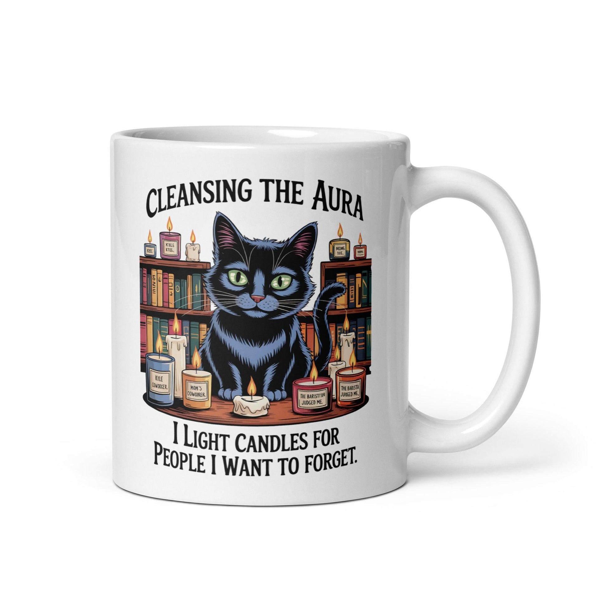 Cleansing Aura Cat Ceramic Mug - Briadanna
