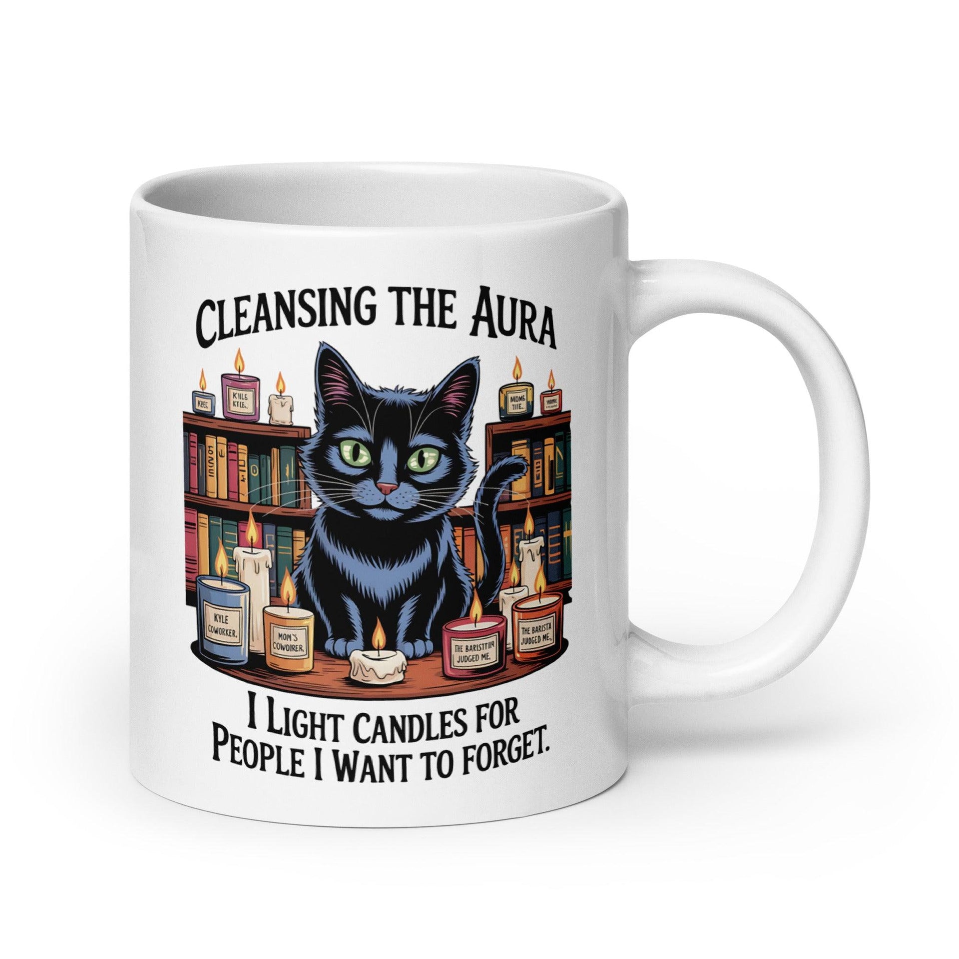 Cleansing Aura Cat Ceramic Mug - Briadanna