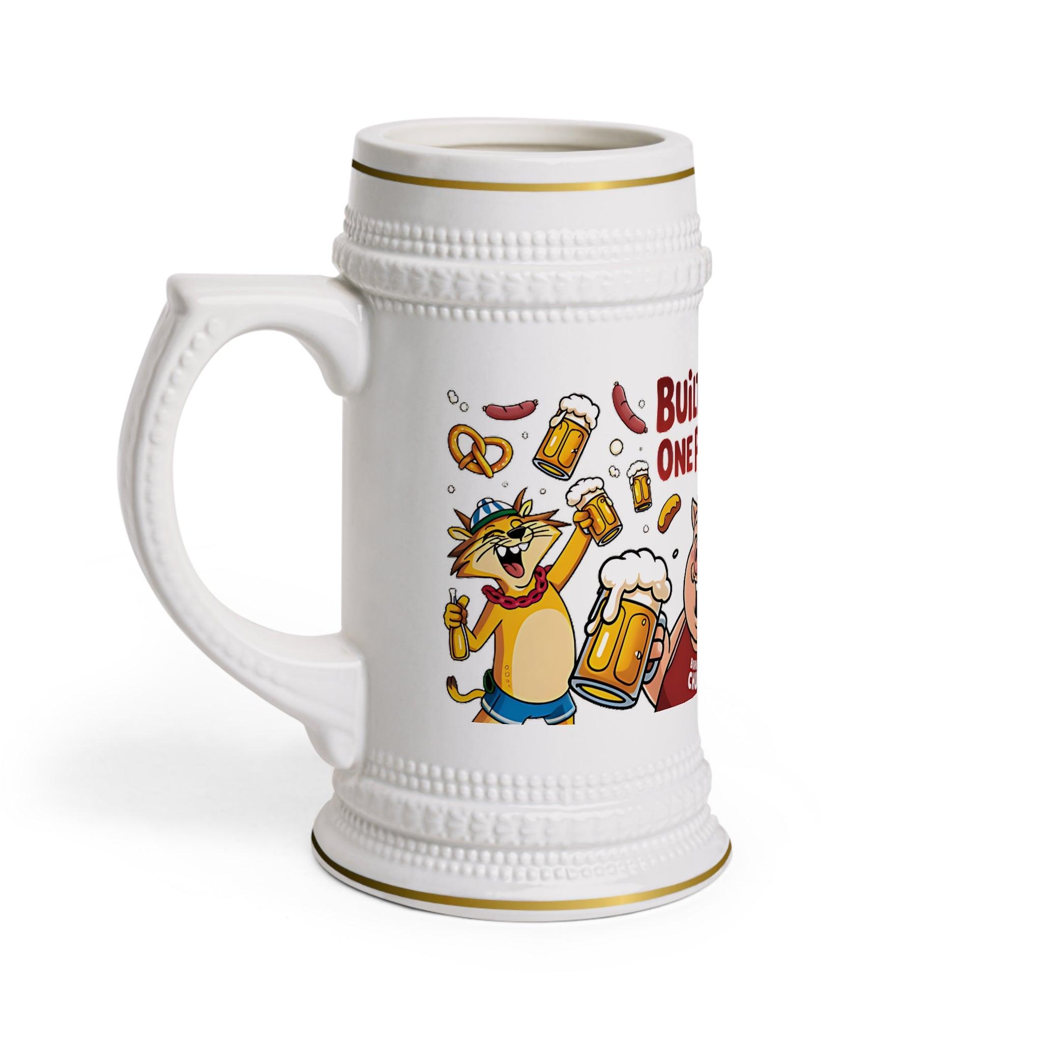 Funny Beer Stein Mug - Built This Belly One Pint at a Time - Perfect Gift for Beer Lovers - Briadanna