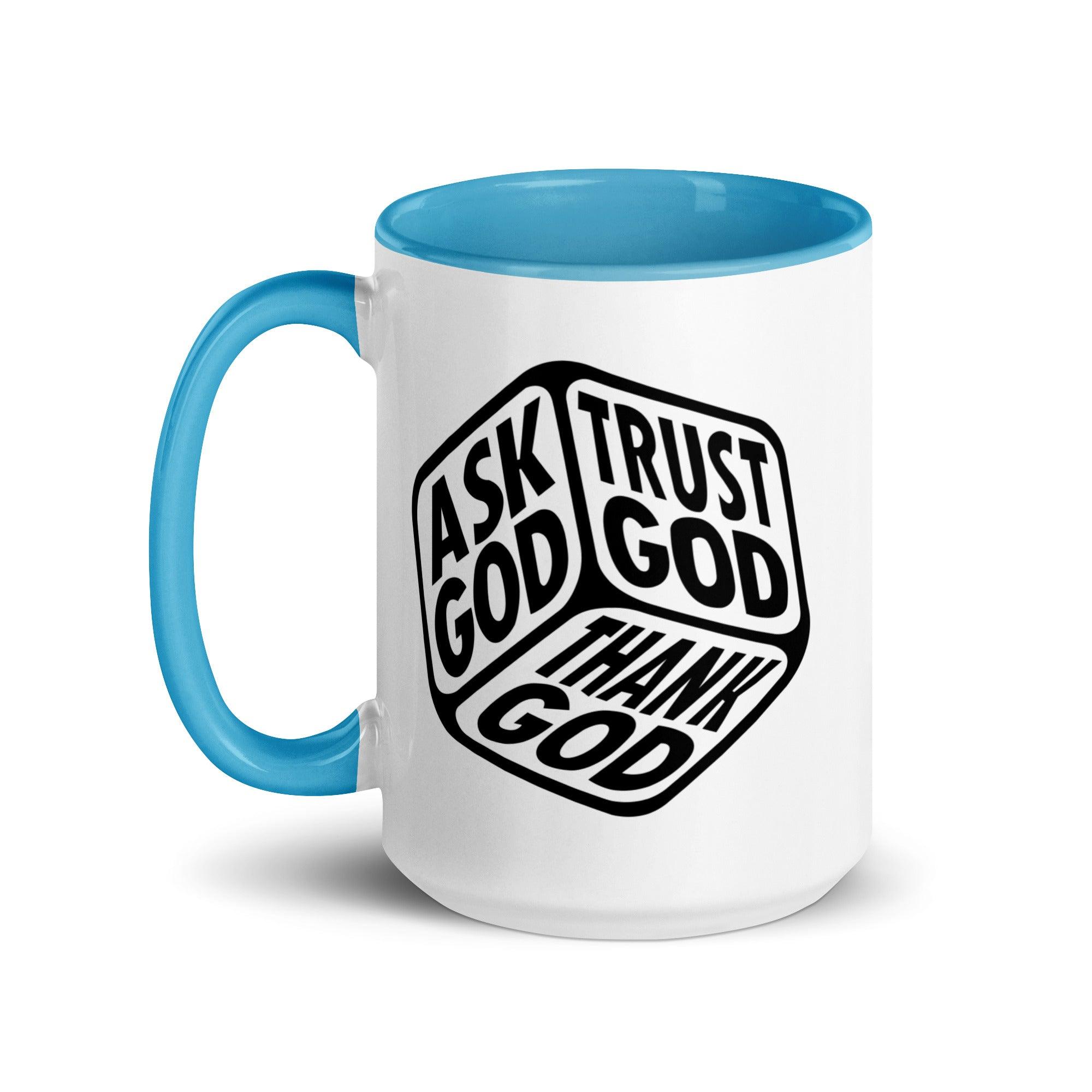 "Ask, Trust & Thank God" Colorful Mug - Briadanna