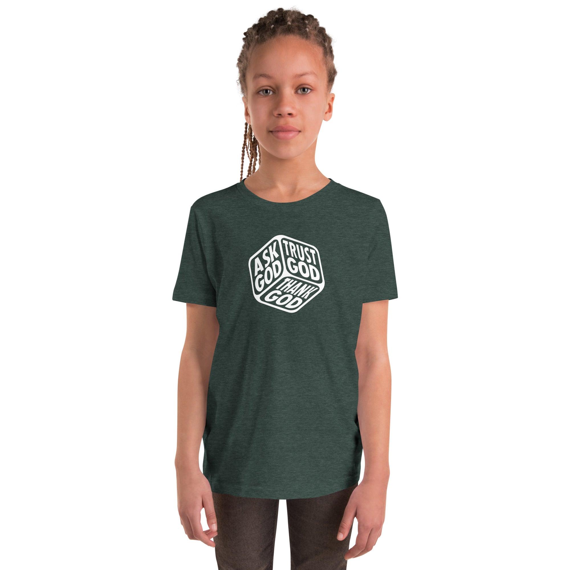 "Ask, Trust, Thank God" Youth T-Shirt - Briadanna