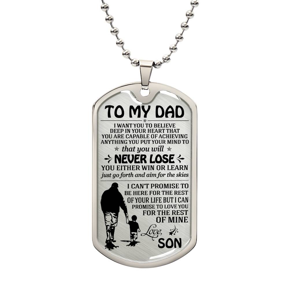 To My Dad Dog Tag