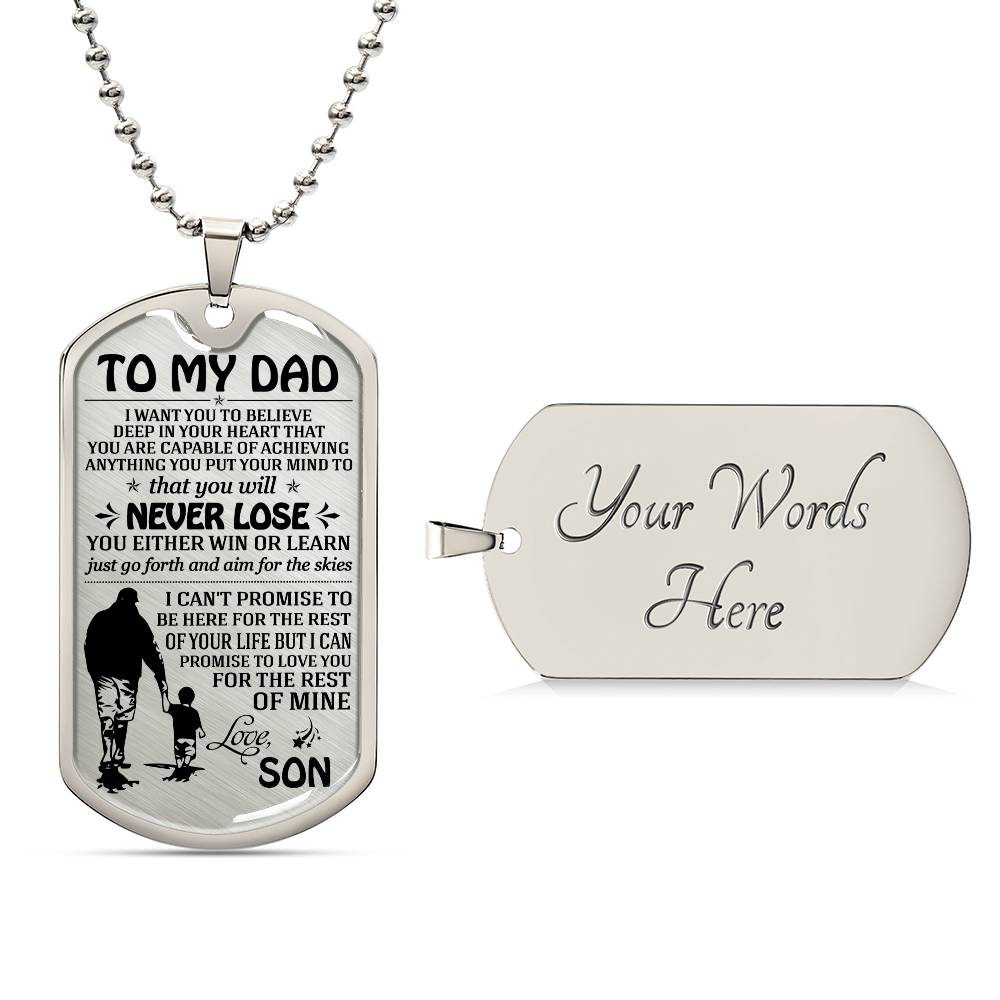 To My Dad Dog Tag