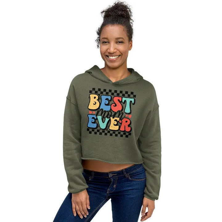 Best Mom Ever Crop Hoodie - Briadanna