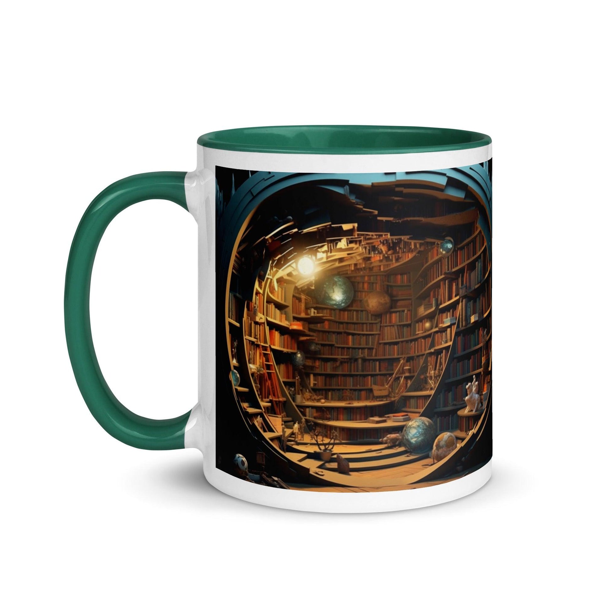 Book Shelves Mug with Interior Color - Briadanna