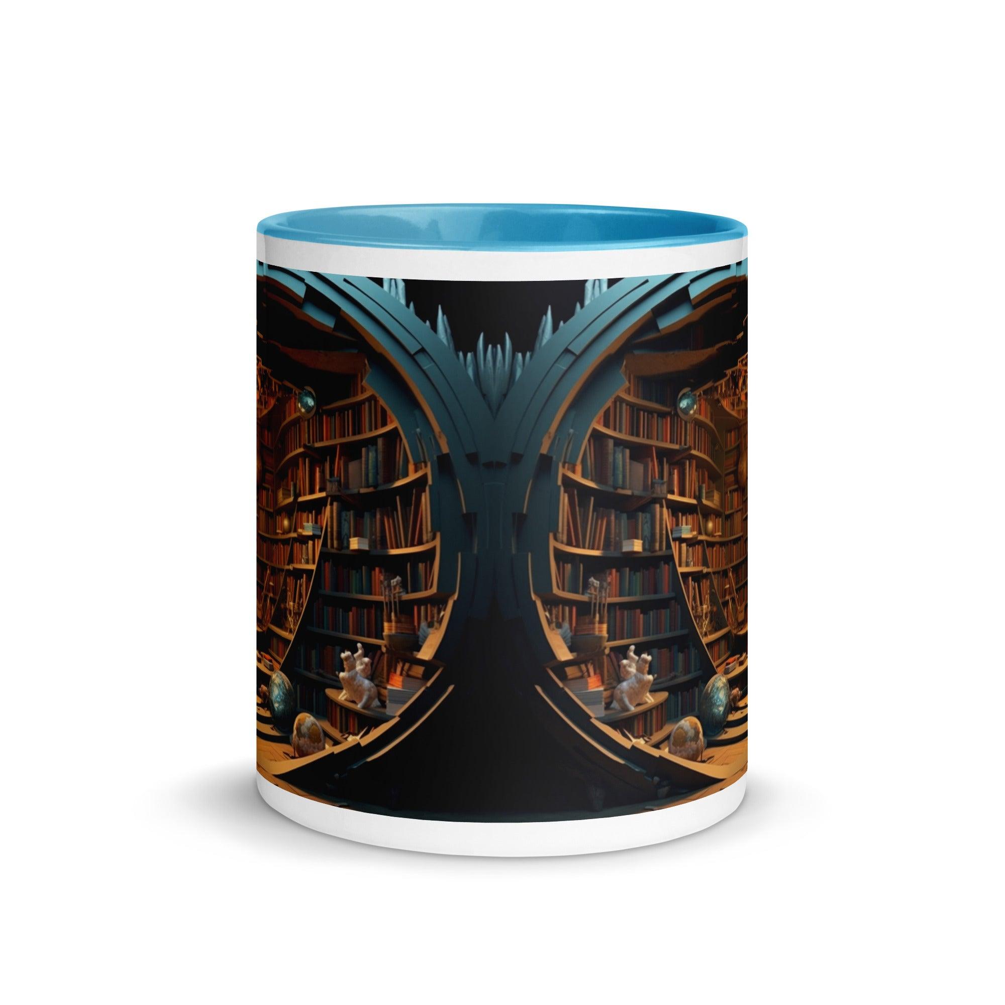 Book Shelves Mug with Interior Color - Briadanna