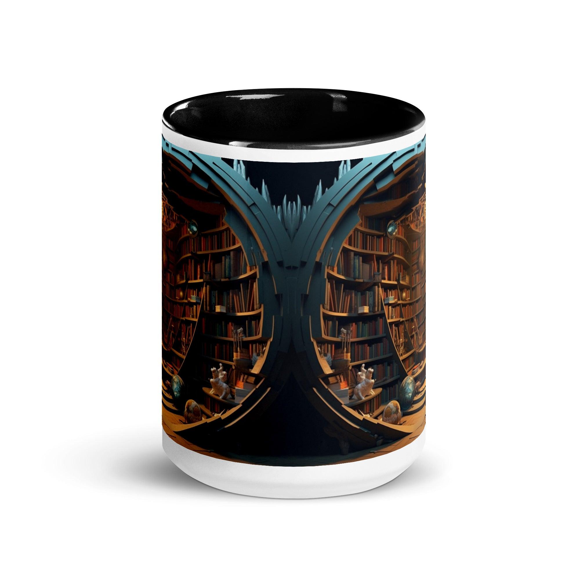 Book Shelves Mug with Interior Color - Briadanna