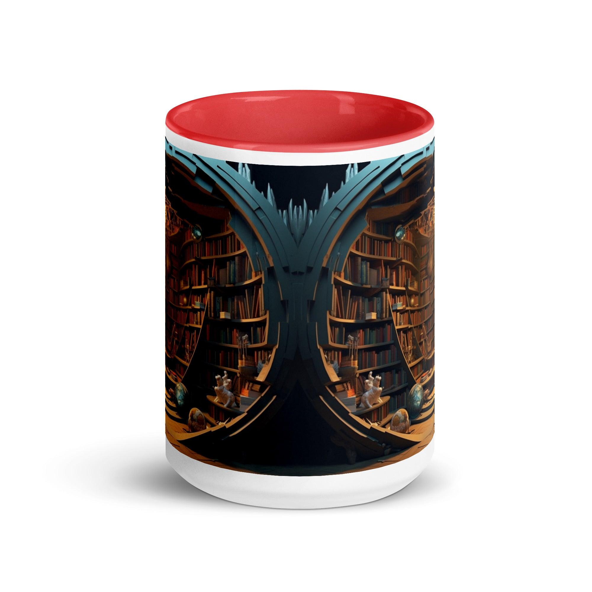 Book Shelves Mug with Interior Color - Briadanna