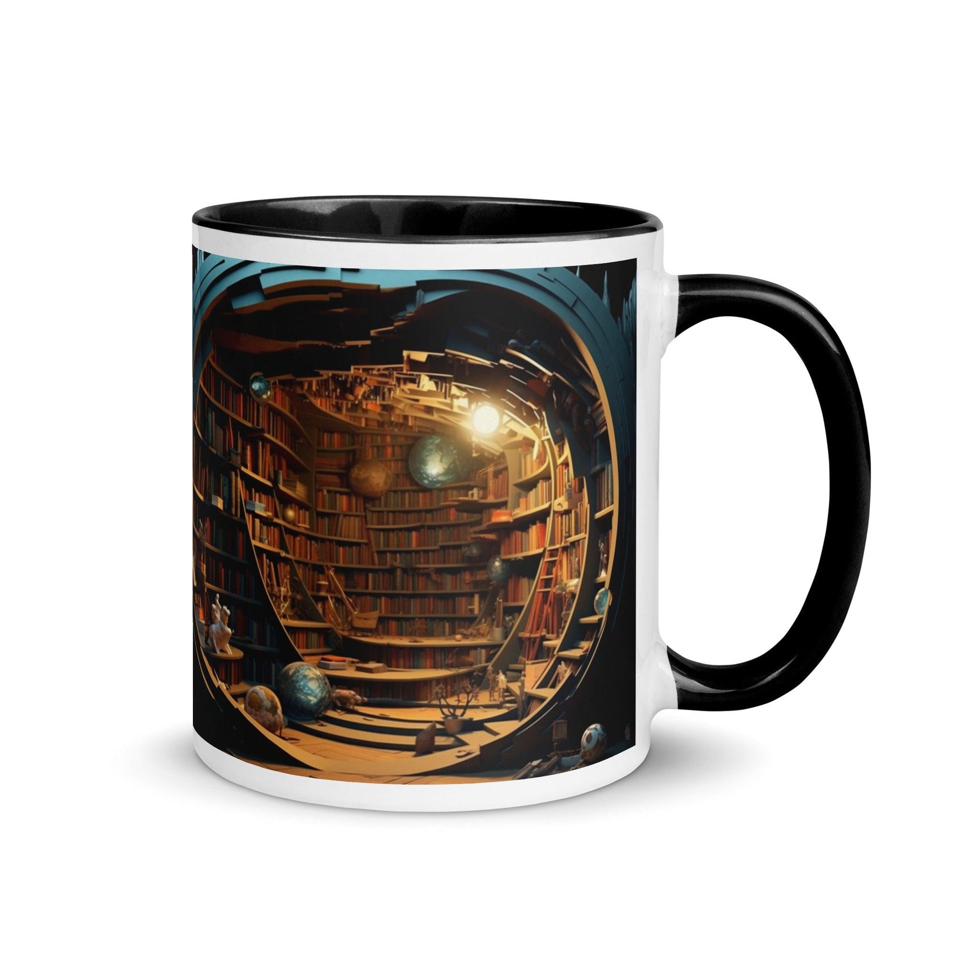 Book Shelves Mug with Interior Color - Briadanna