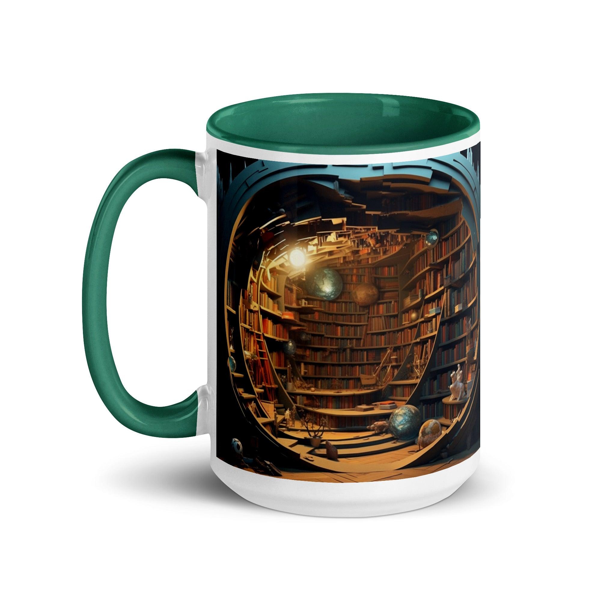 Book Shelves Mug with Interior Color - Briadanna