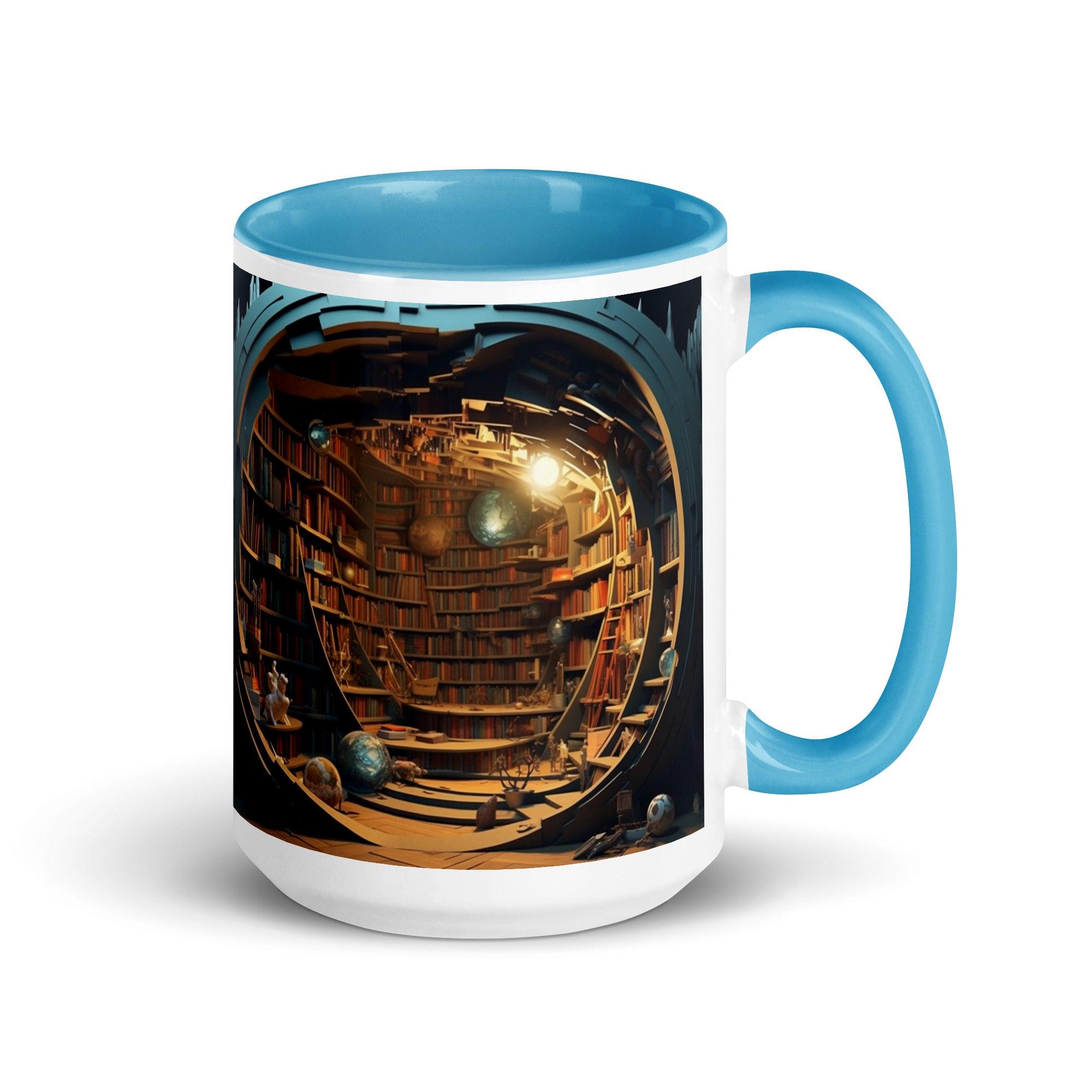 Book Shelves Mug with Interior Color - Briadanna