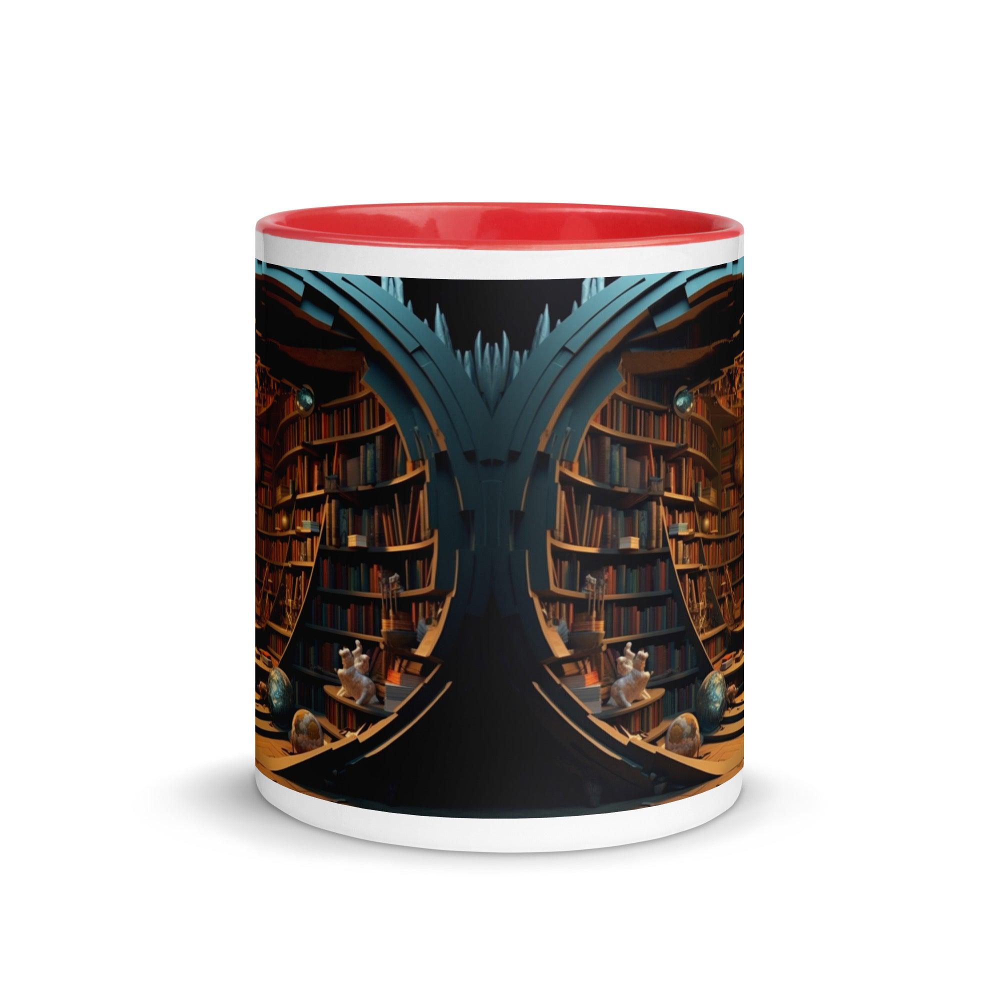 Book Shelves Mug with Interior Color - Briadanna