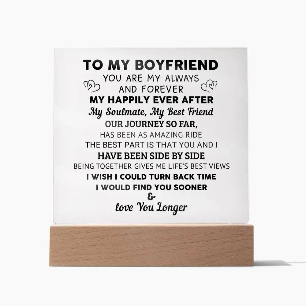 Boyfriend's Acrylic Square Plaque - Briadanna