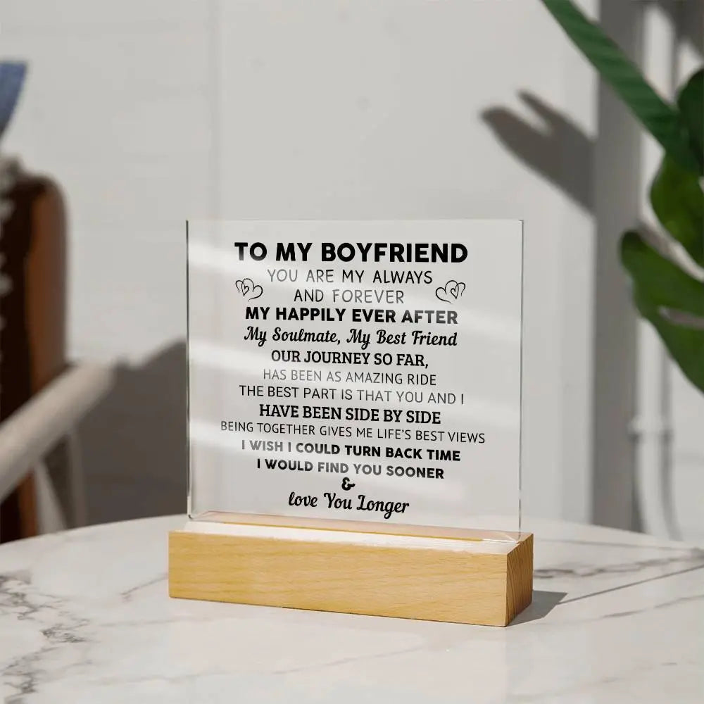 Boyfriend's Acrylic Square Plaque - Briadanna