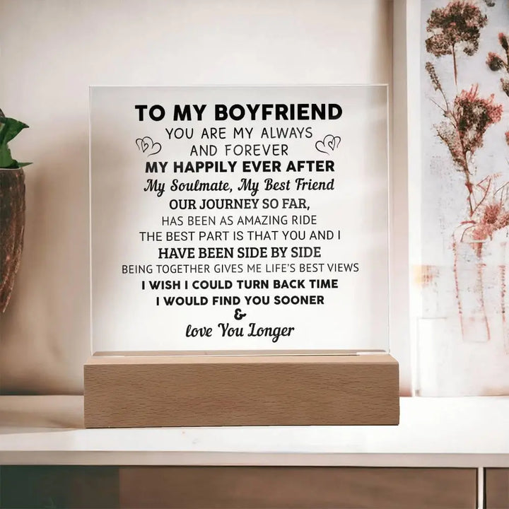 Boyfriend's Acrylic Square Plaque - Briadanna