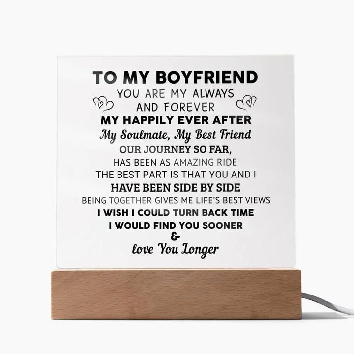 Boyfriend's Acrylic Square Plaque - Briadanna