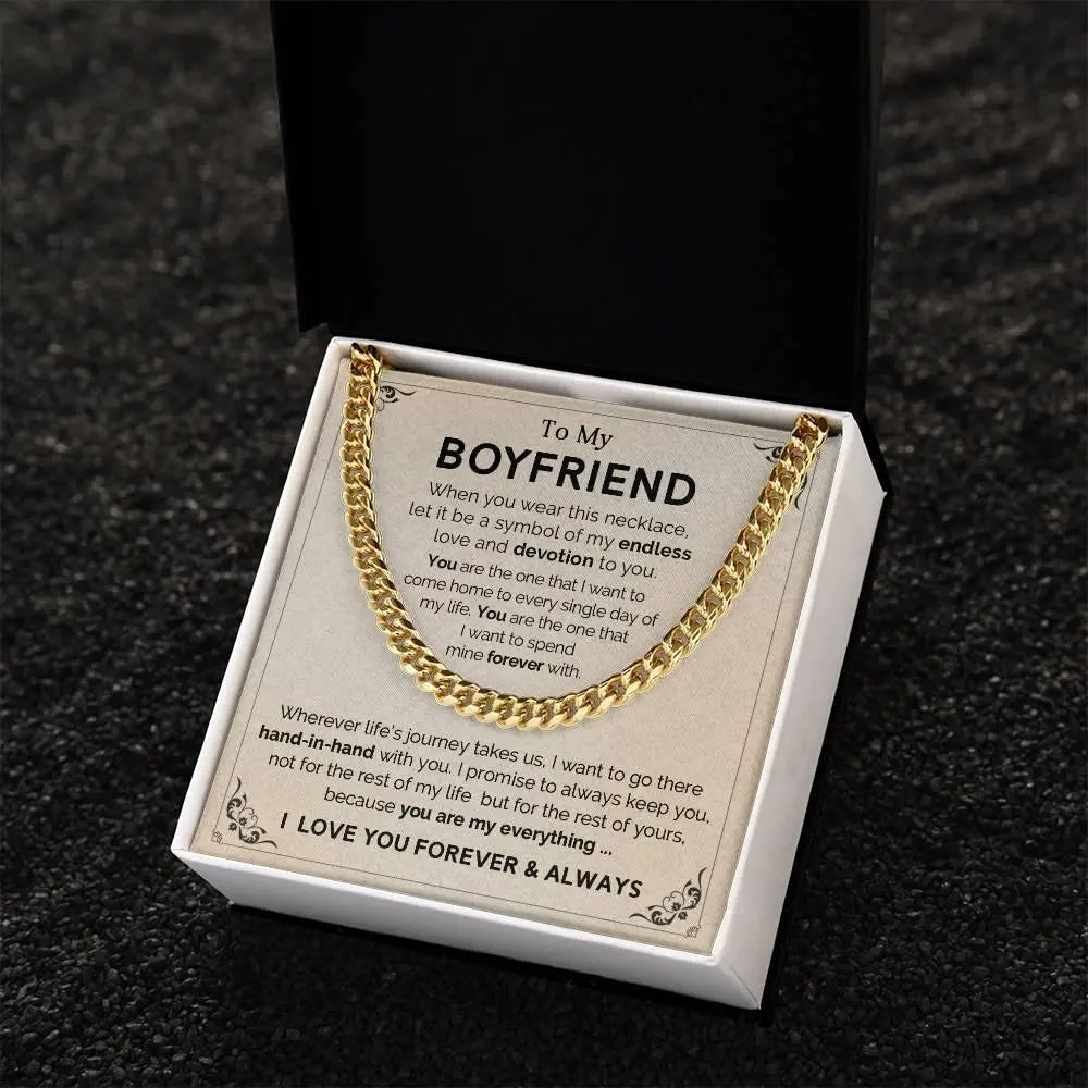 Boyfriend's Cuban Link Chain - Black - Briadanna