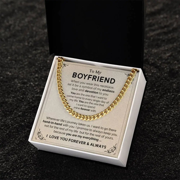 Boyfriend's Cuban Link Chain - Black - Briadanna