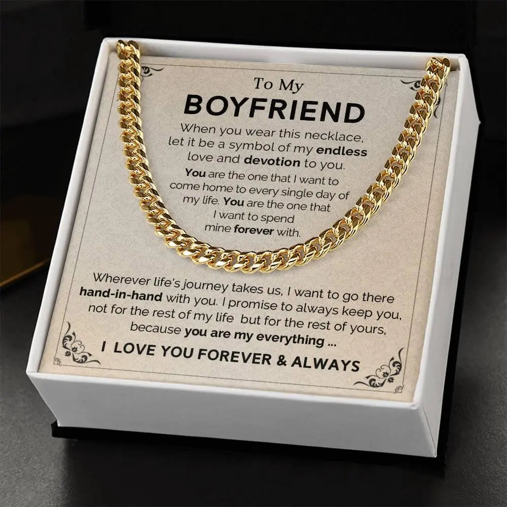 Boyfriend's Cuban Link Chain - Black - Briadanna