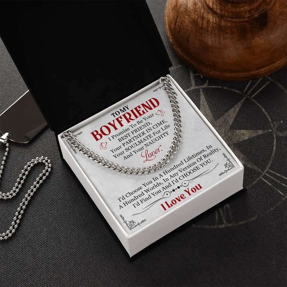 Boyfriend's Cuban Link Chain - Red - Briadanna