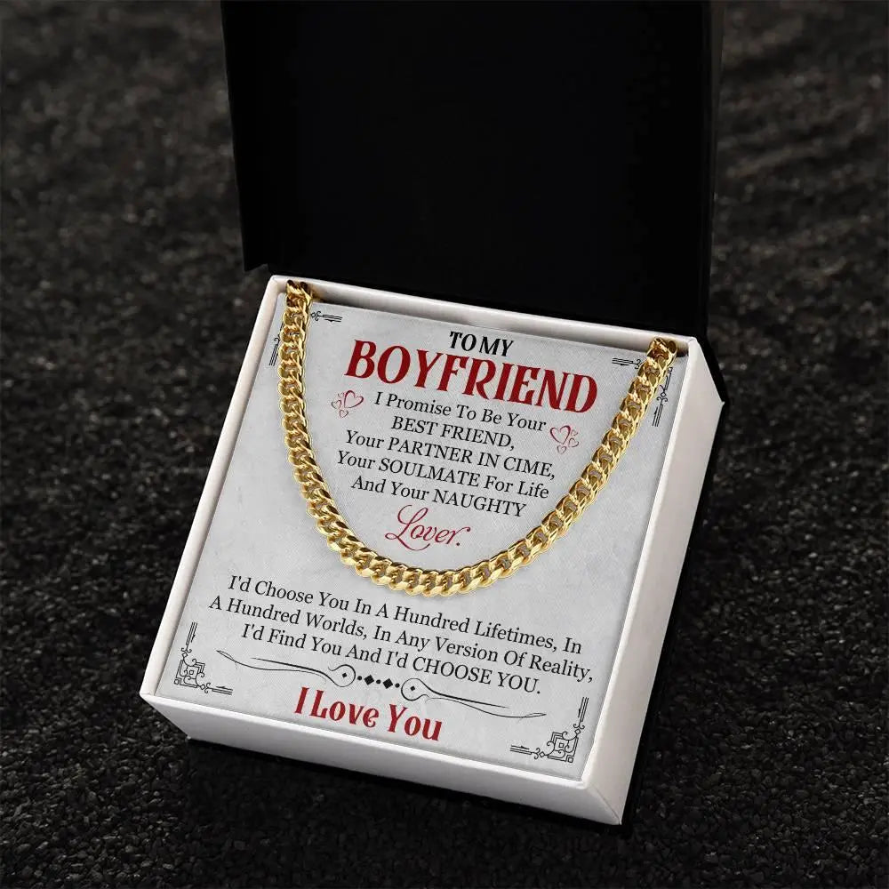 Boyfriend's Cuban Link Chain - Red - Briadanna