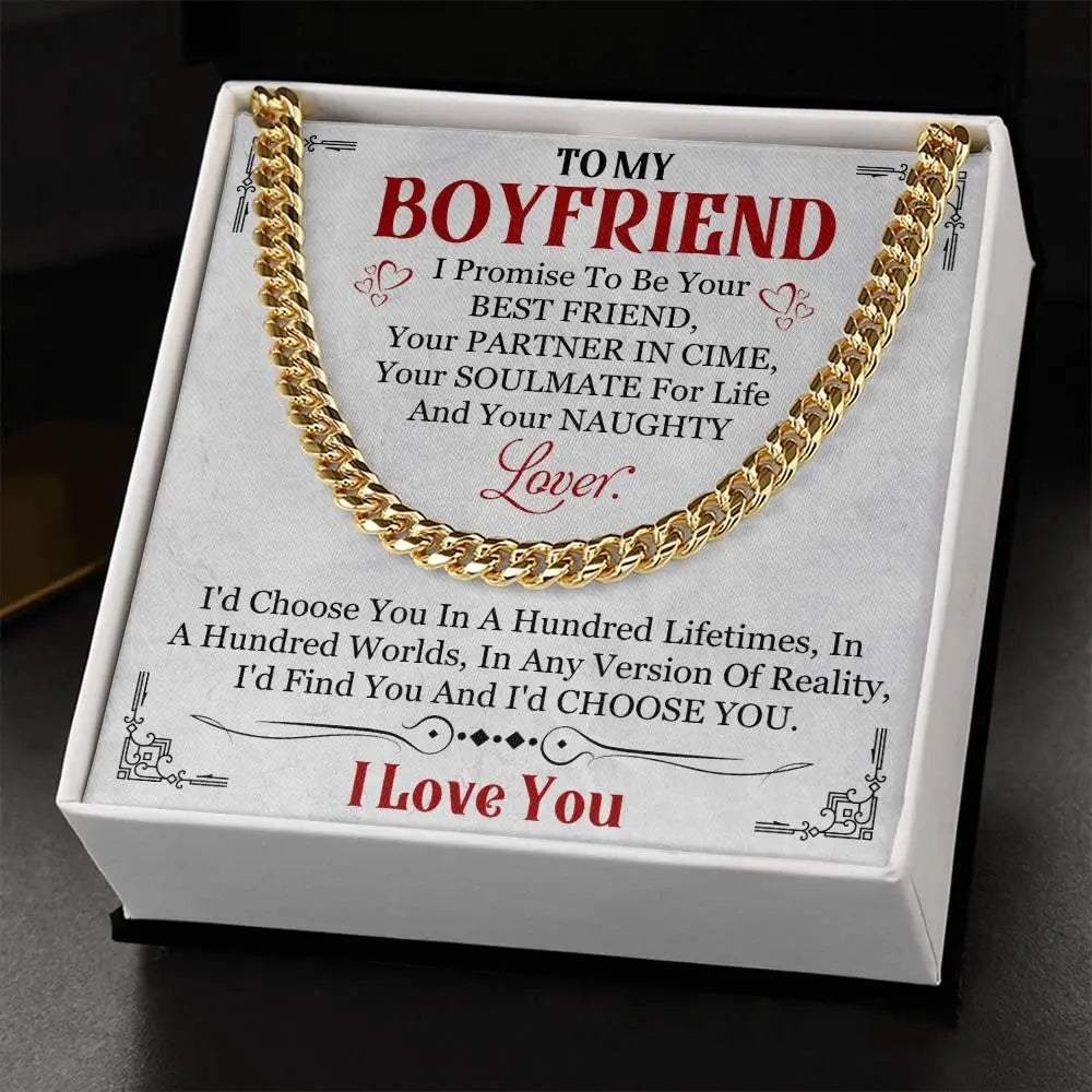 Boyfriend's Cuban Link Chain - Red - Briadanna