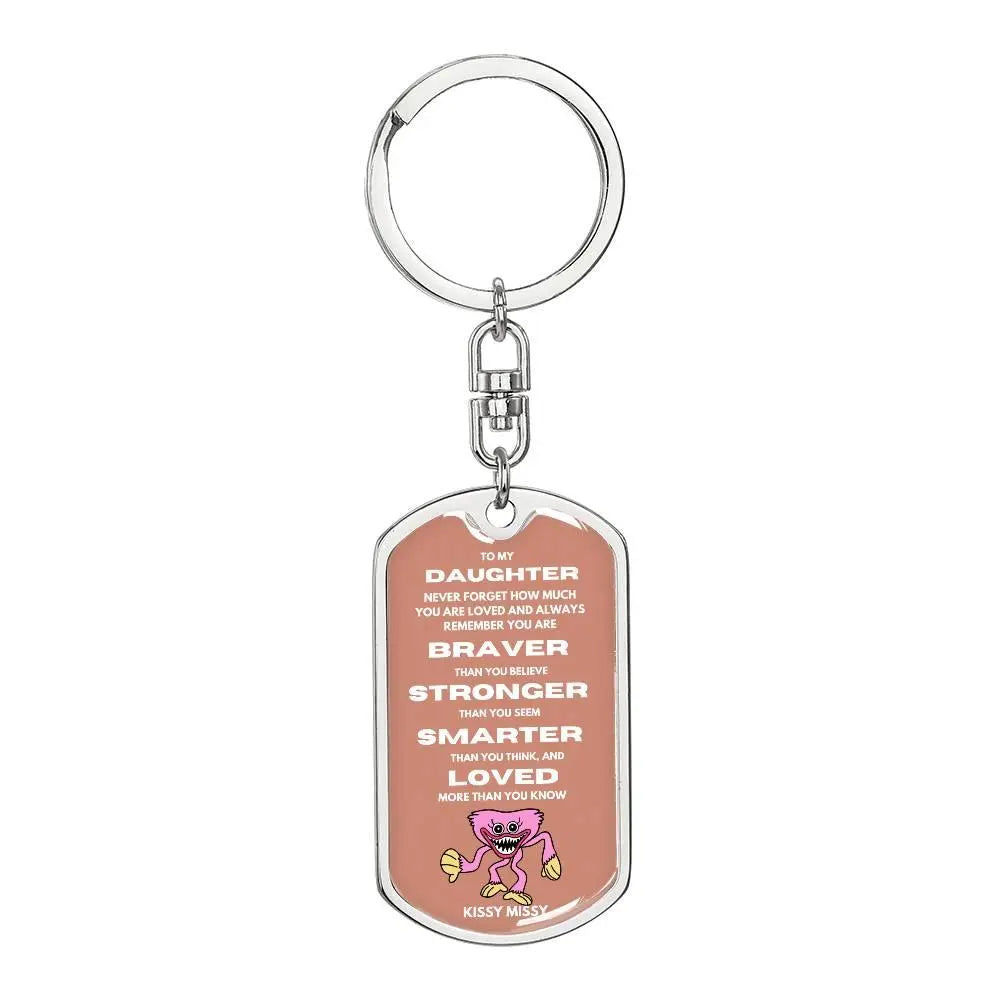 Daughter's Dog Tag Keychain - Briadanna