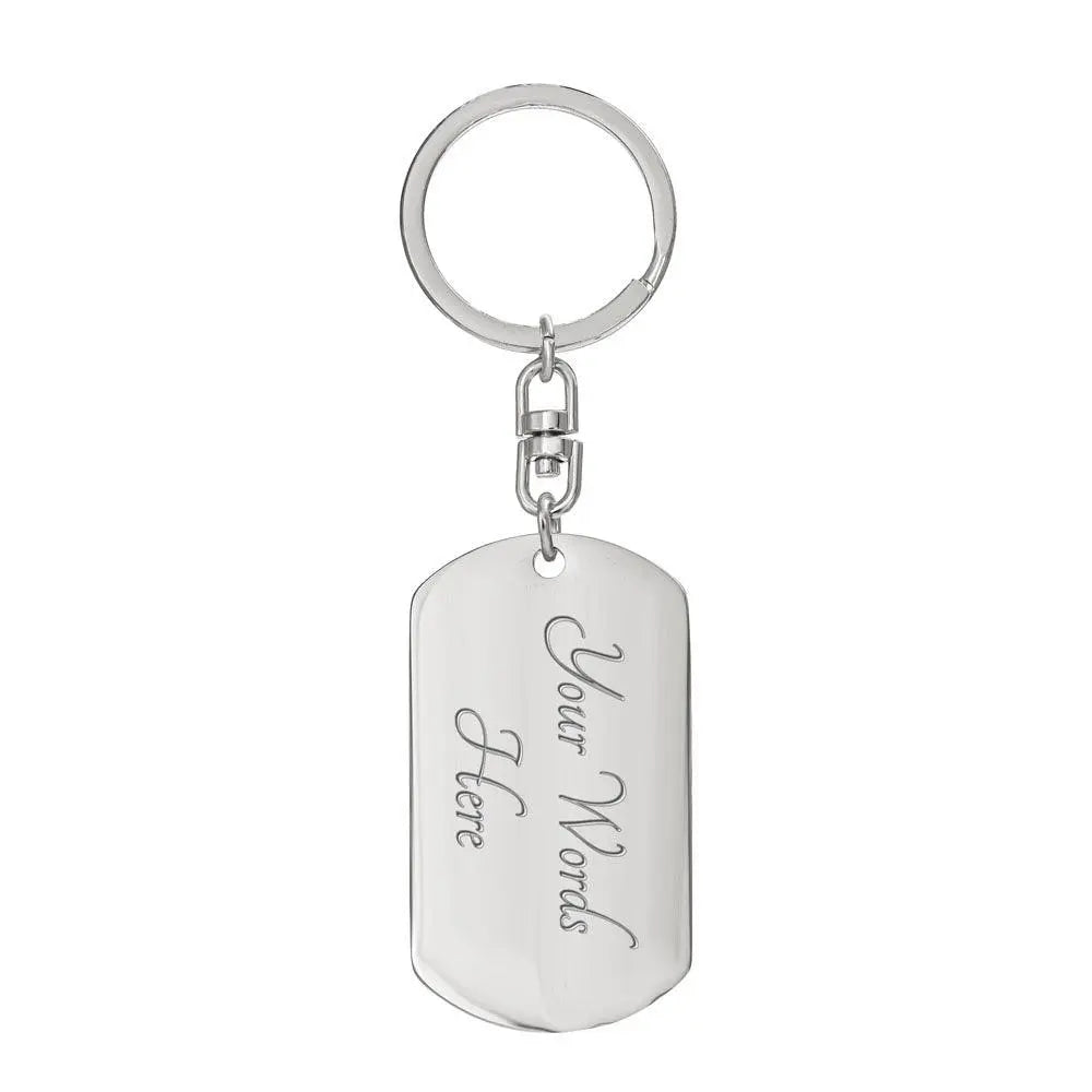 Daughter's Dog Tag Keychain - Briadanna