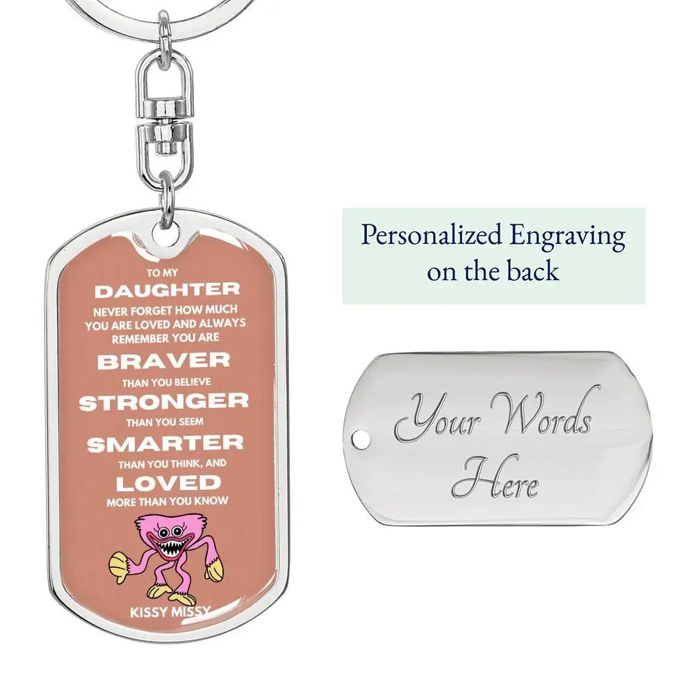 Daughter's Dog Tag Keychain - Briadanna