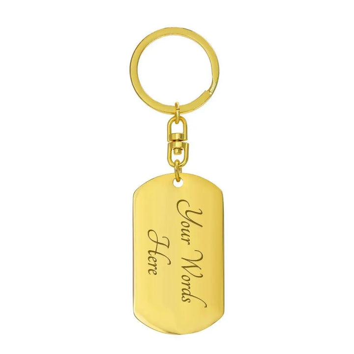 Daughter's Dog Tag Keychain - Briadanna