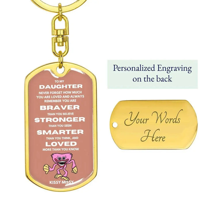 Daughter's Dog Tag Keychain - Briadanna