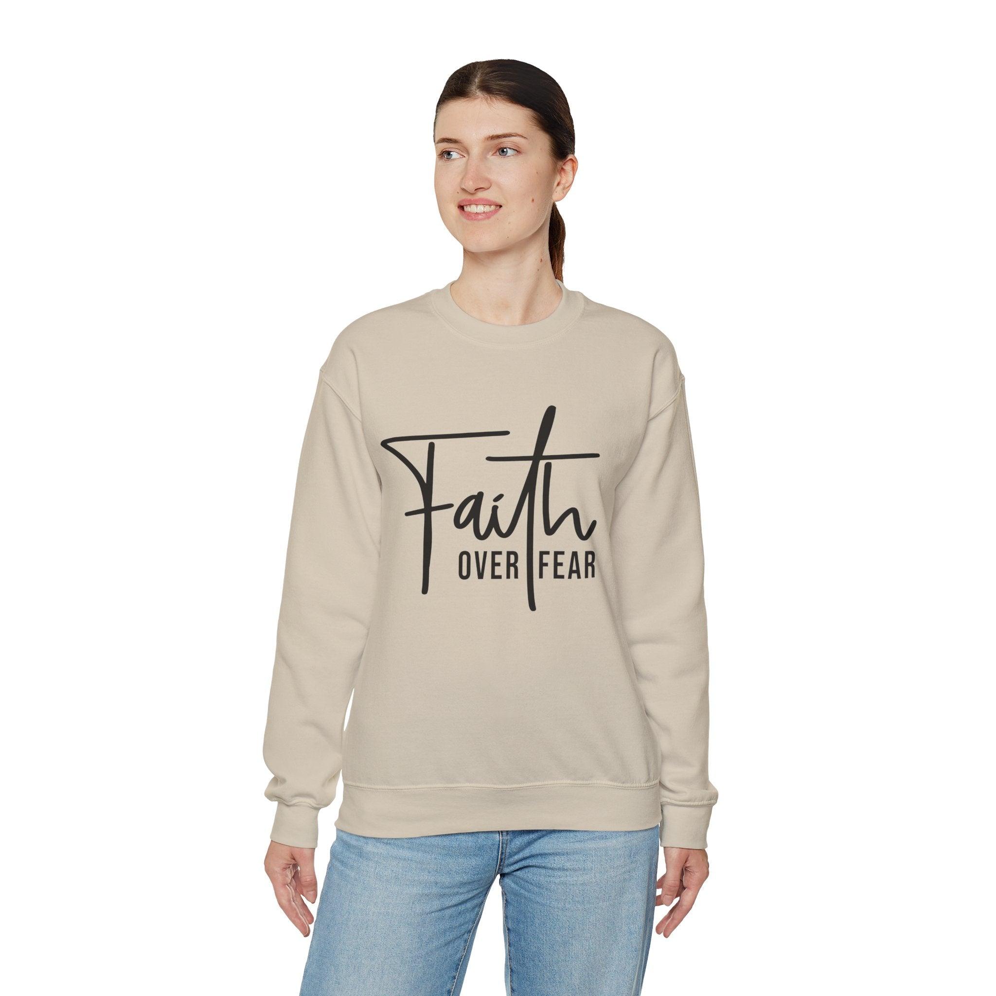 Faith Over Fear Crewneck Sweatshirt - Briadanna