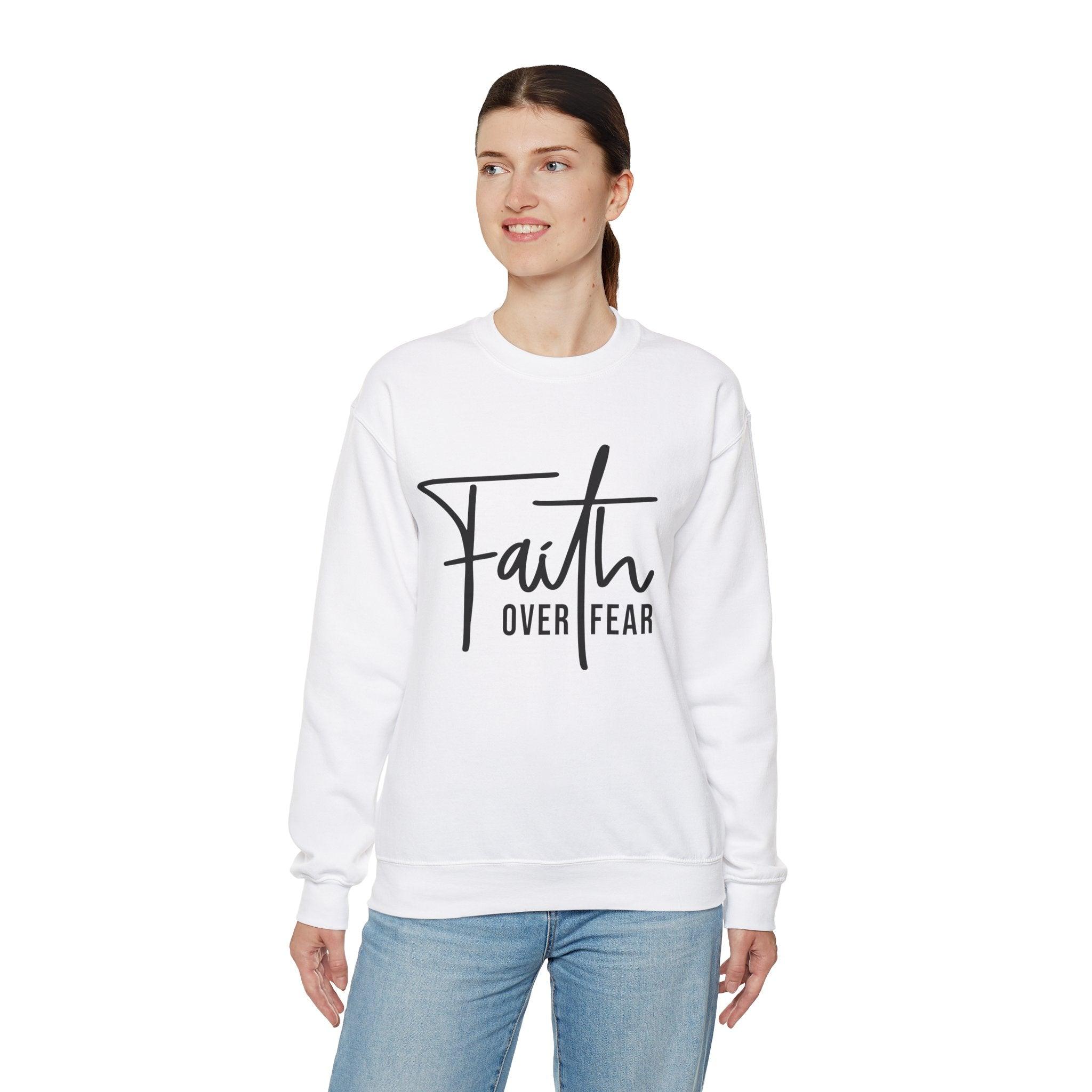 Faith Over Fear Crewneck Sweatshirt - Briadanna