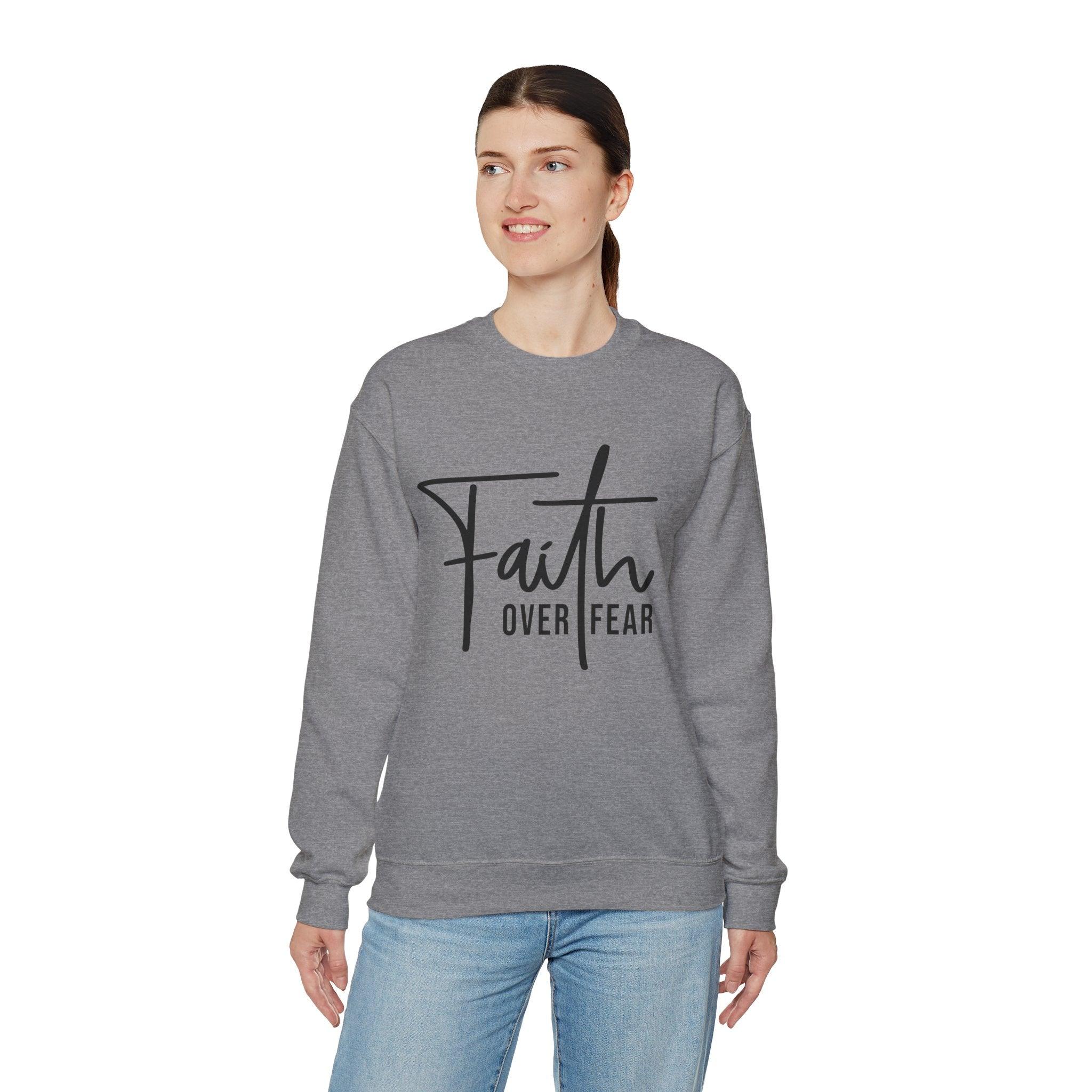 Faith Over Fear Crewneck Sweatshirt - Briadanna