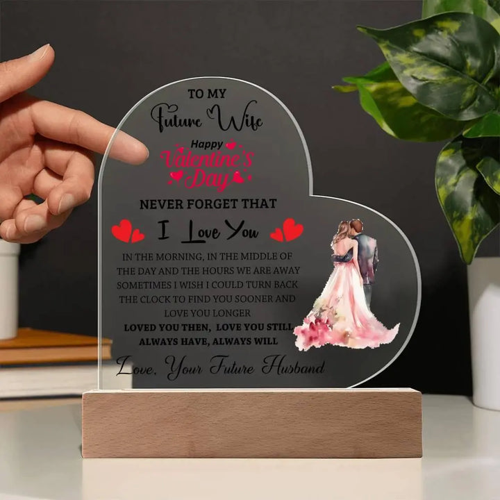 Future Wife Acrylic Heart Plaque - Briadanna