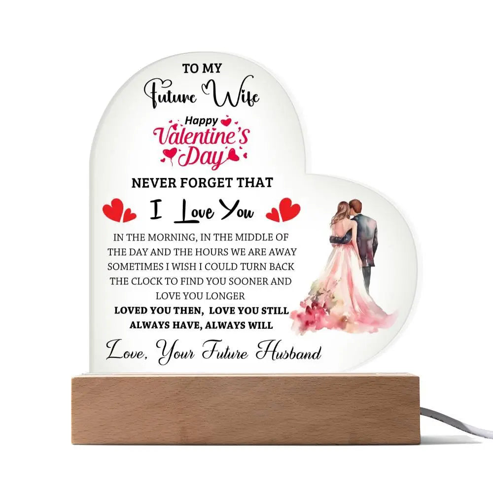 Future Wife Acrylic Heart Plaque - Briadanna