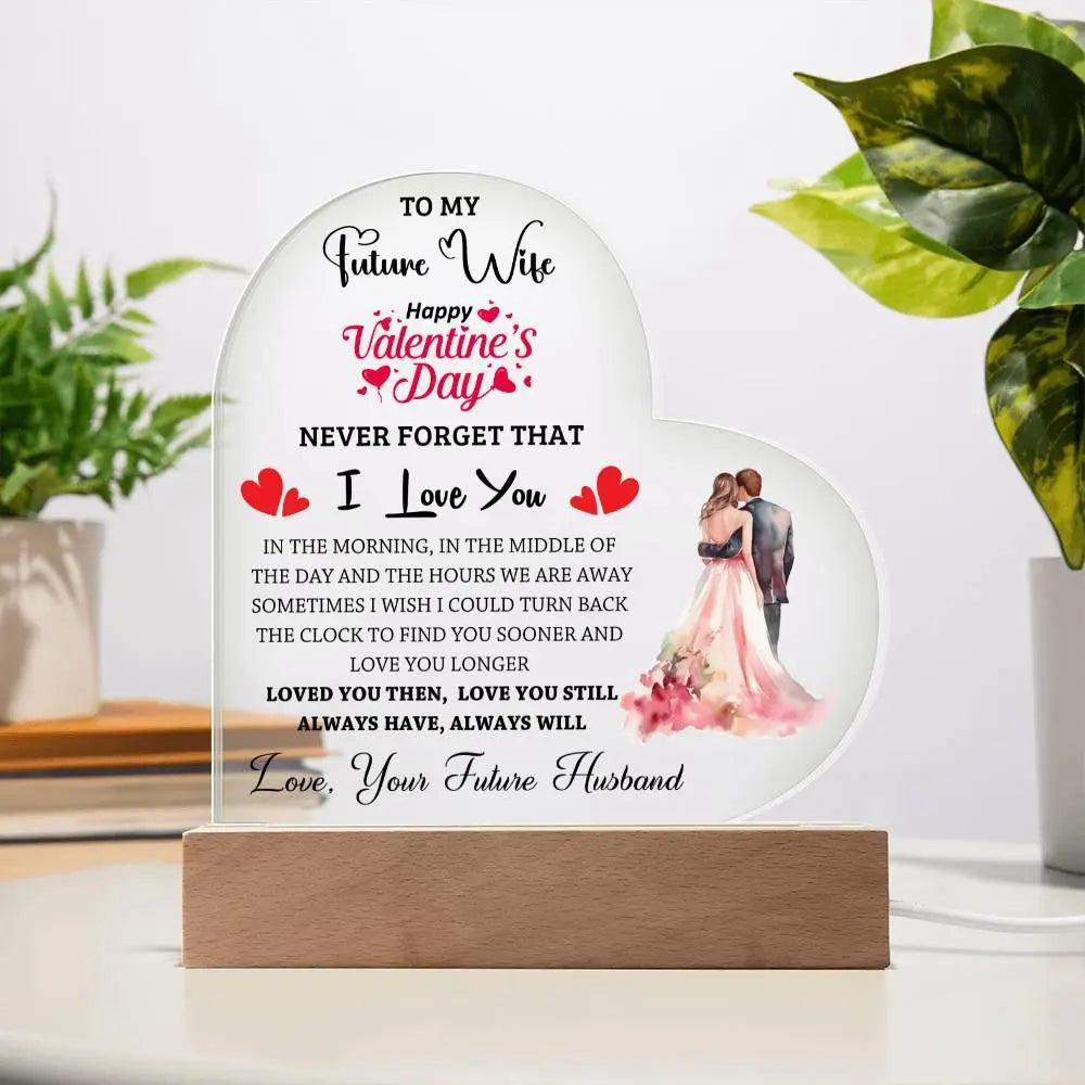 Future Wife Acrylic Heart Plaque - Briadanna