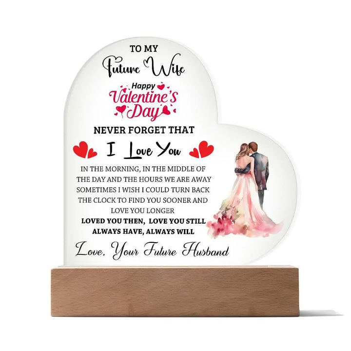 Future Wife's Acrylic Heart Plaque - Briadanna