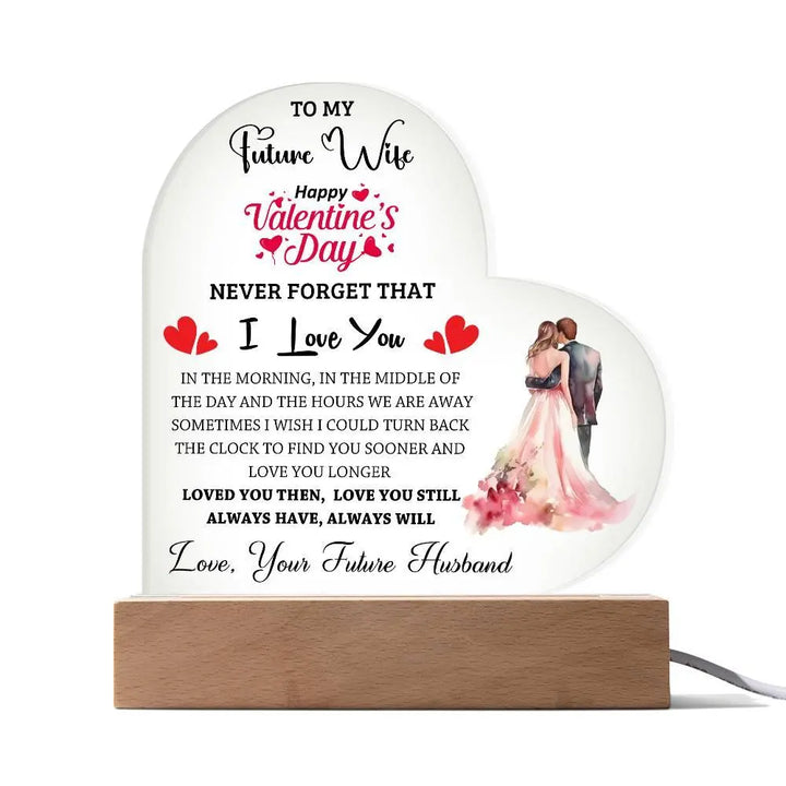 Future Wife's Acrylic Heart Plaque - Briadanna