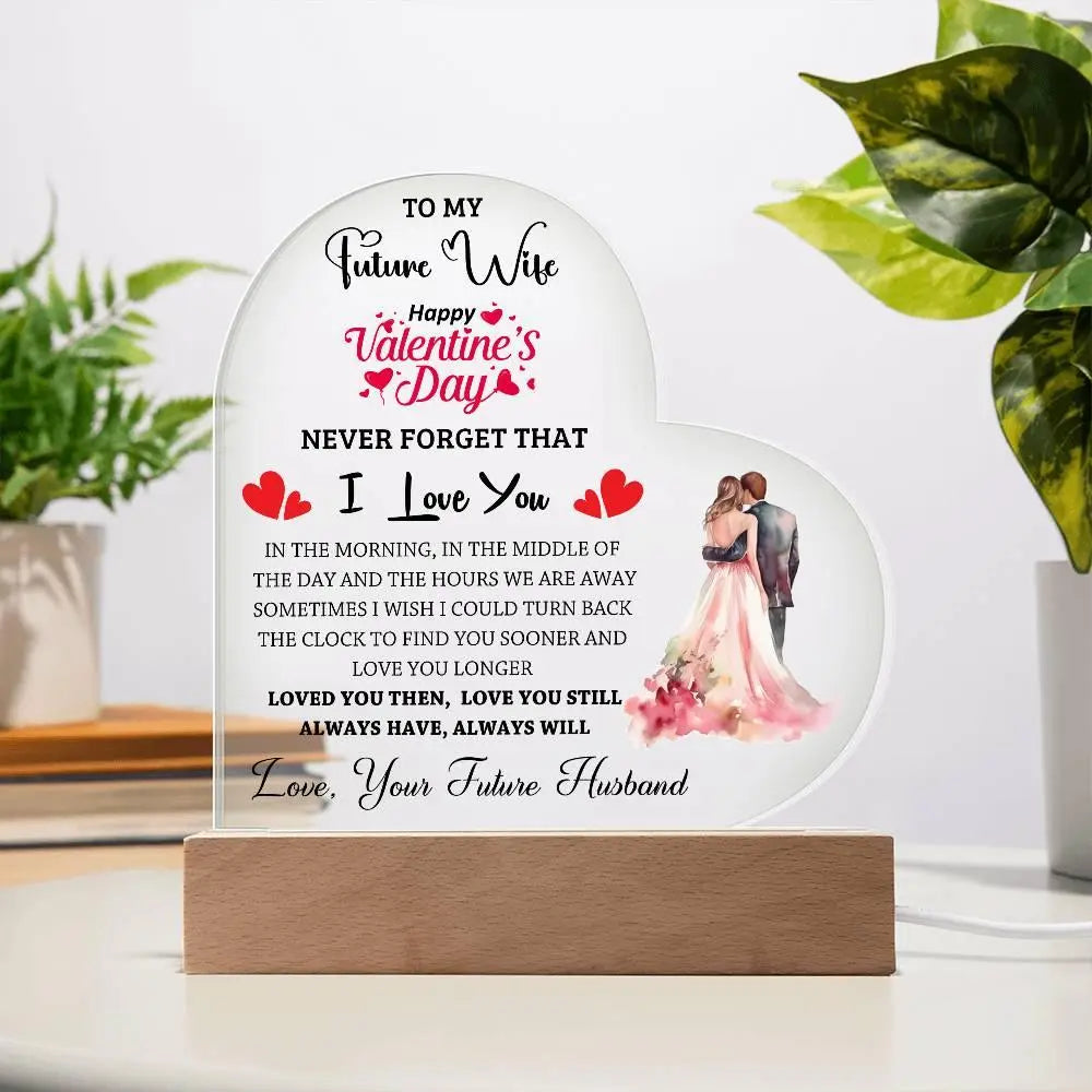 Future Wife's Acrylic Heart Plaque - Briadanna