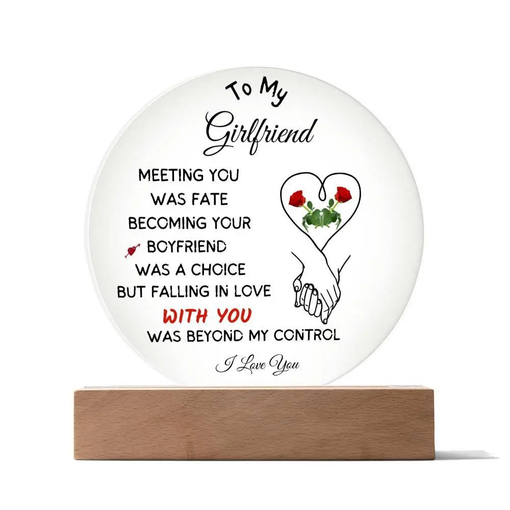 Girlfriend Acrylic Circle Plaque - II - Briadanna