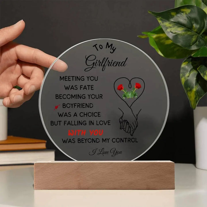 Girlfriend Acrylic Circle Plaque - II - Briadanna