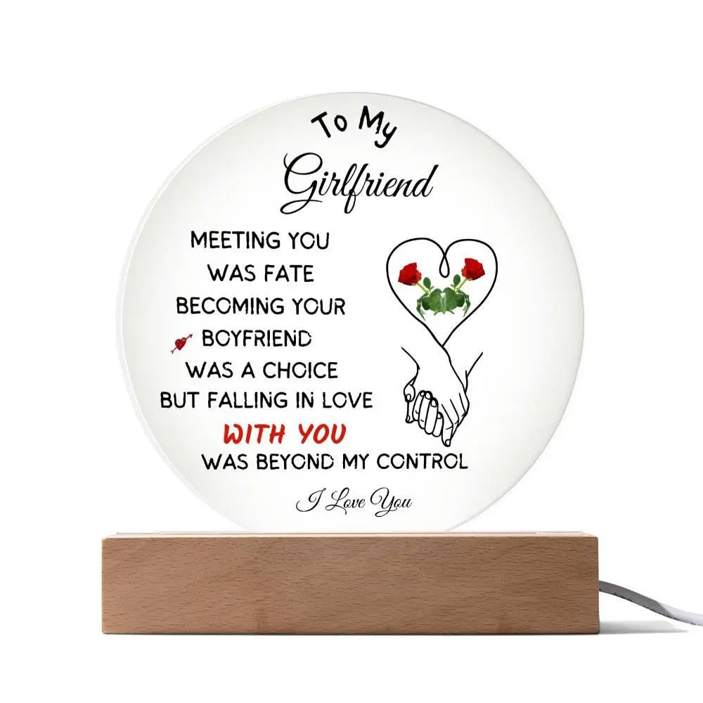 Girlfriend Acrylic Circle Plaque - II - Briadanna