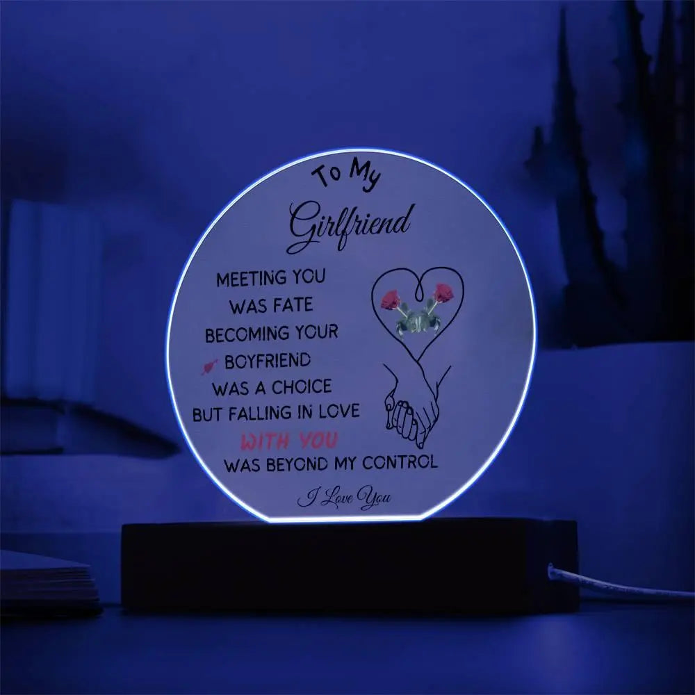 Girlfriend Acrylic Circle Plaque - II - Briadanna