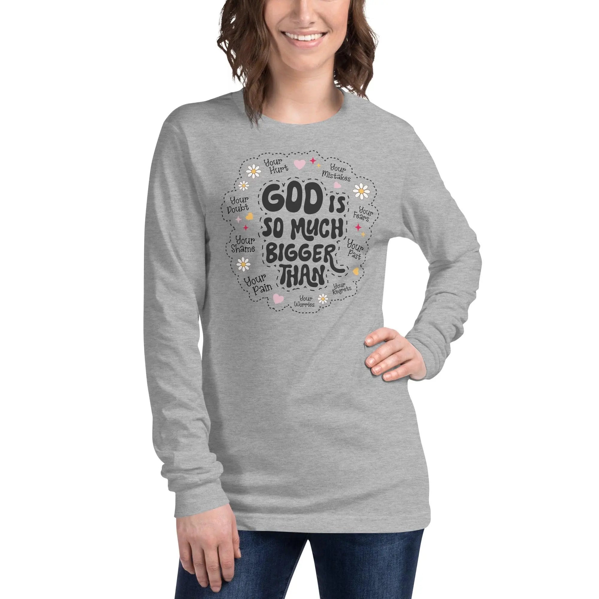 God Is Bigger Unisex Long Sleeve Tee - Briadanna